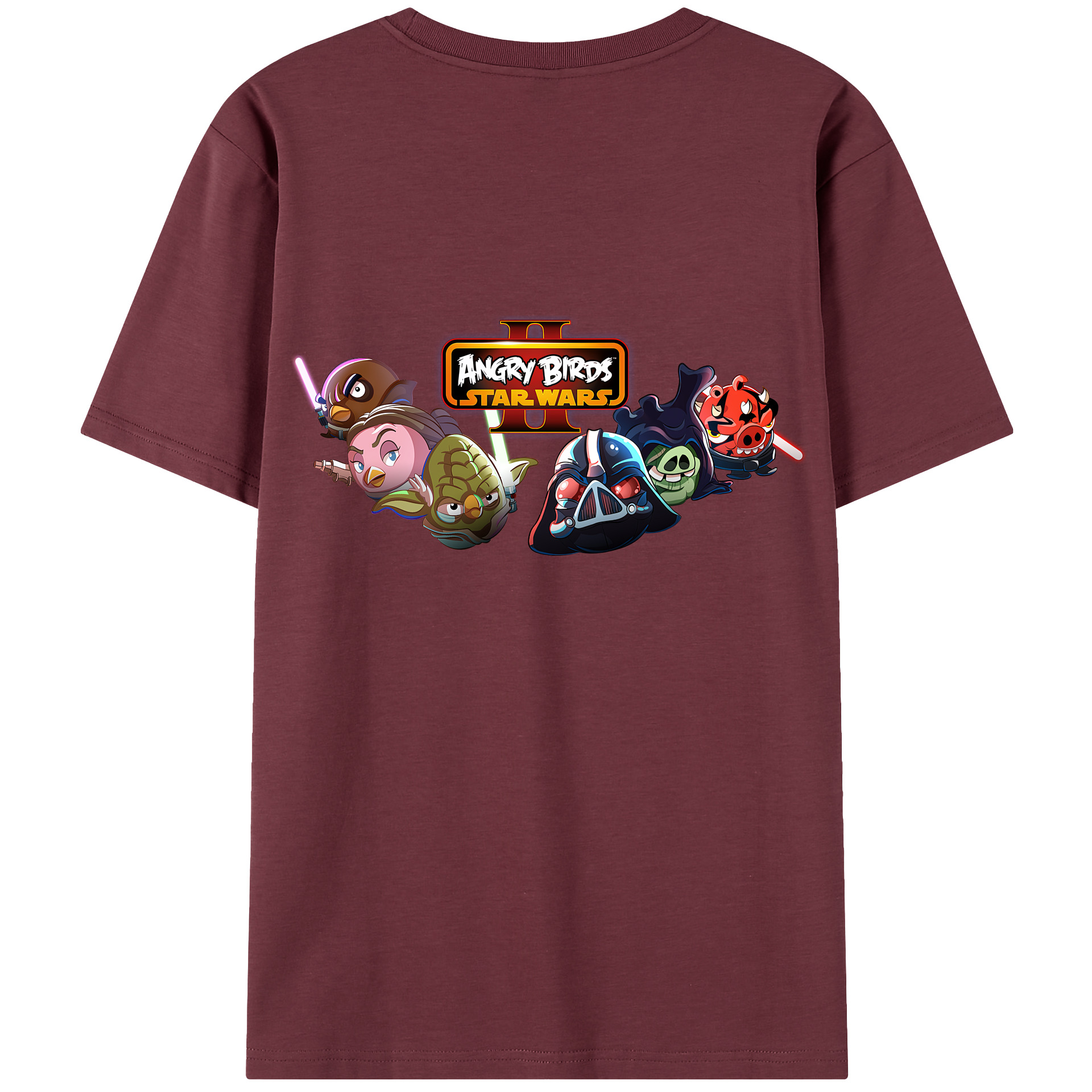 （画像用） Angry Birds アングリーバード 綿100％半袖Tシャツ（背面プリント）